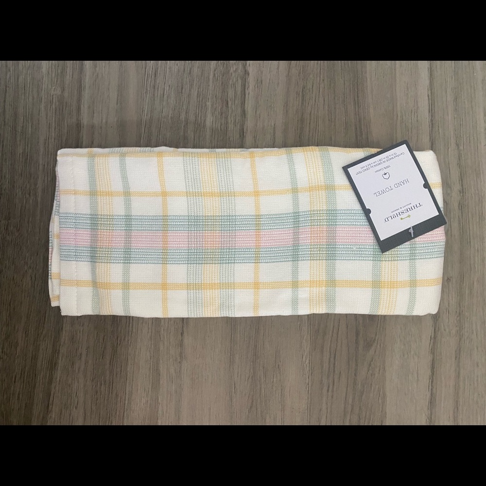 Rainbow Plaid Hand Towel Easter